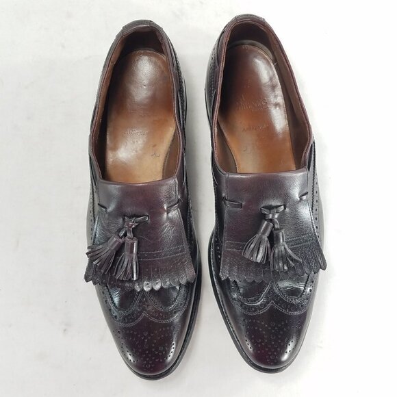 Allen Edmonds Arlington Loafers 11.5 D Cordovan Burgundy Oxblood Tassel Kiltie main image 14